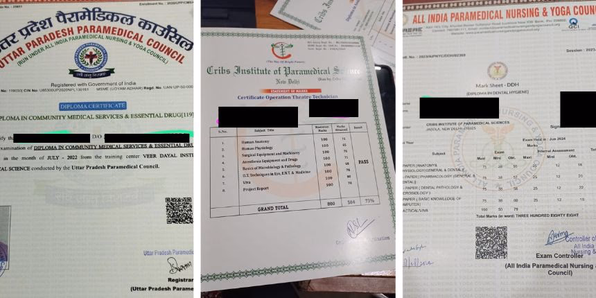 Fake certificates issued by so called councils